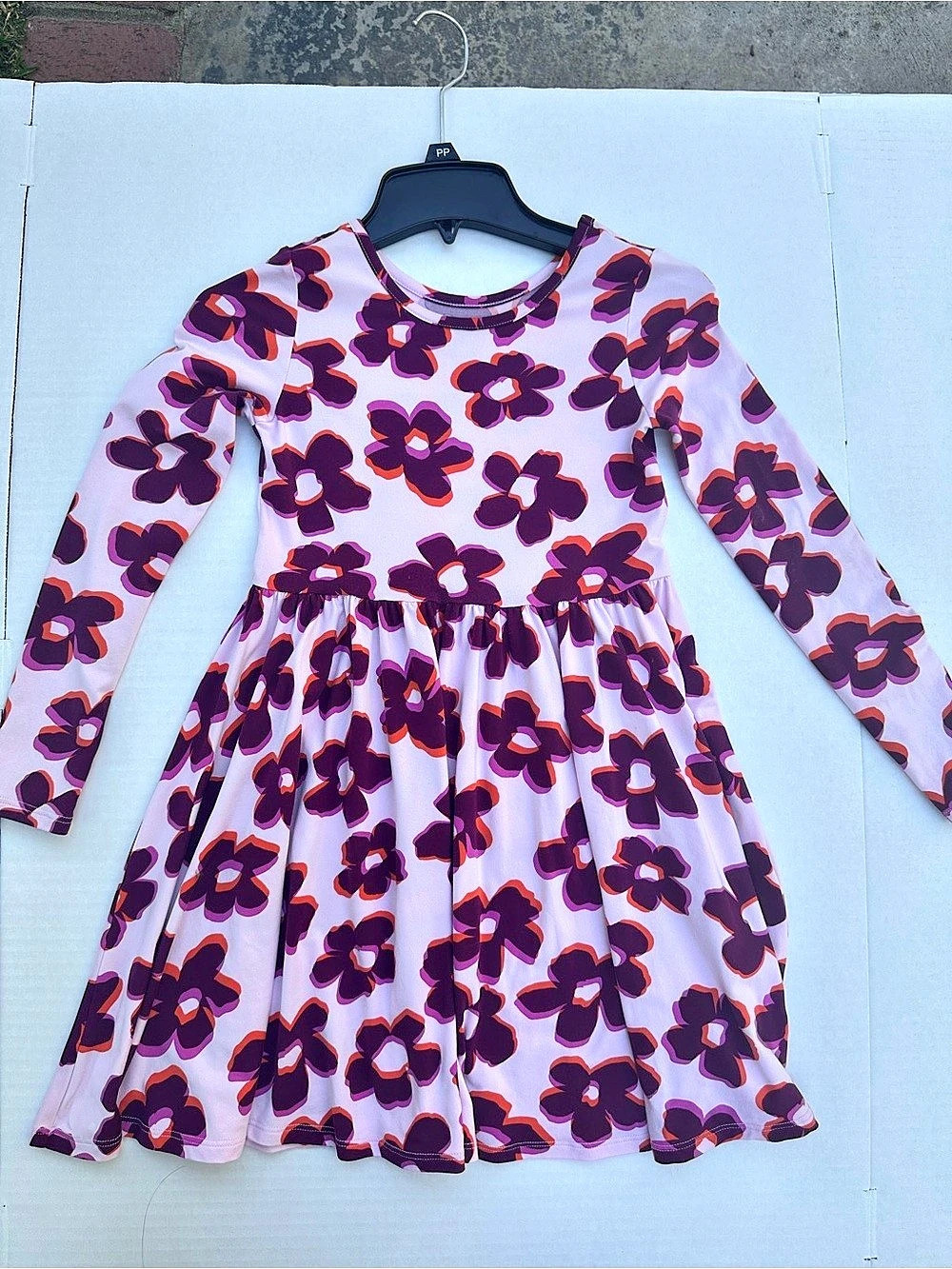 Epic Threads Floral Long Sleeve Dress in Pink & Purple Size Small